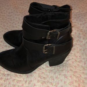 Blowfish Black Booties with buckles